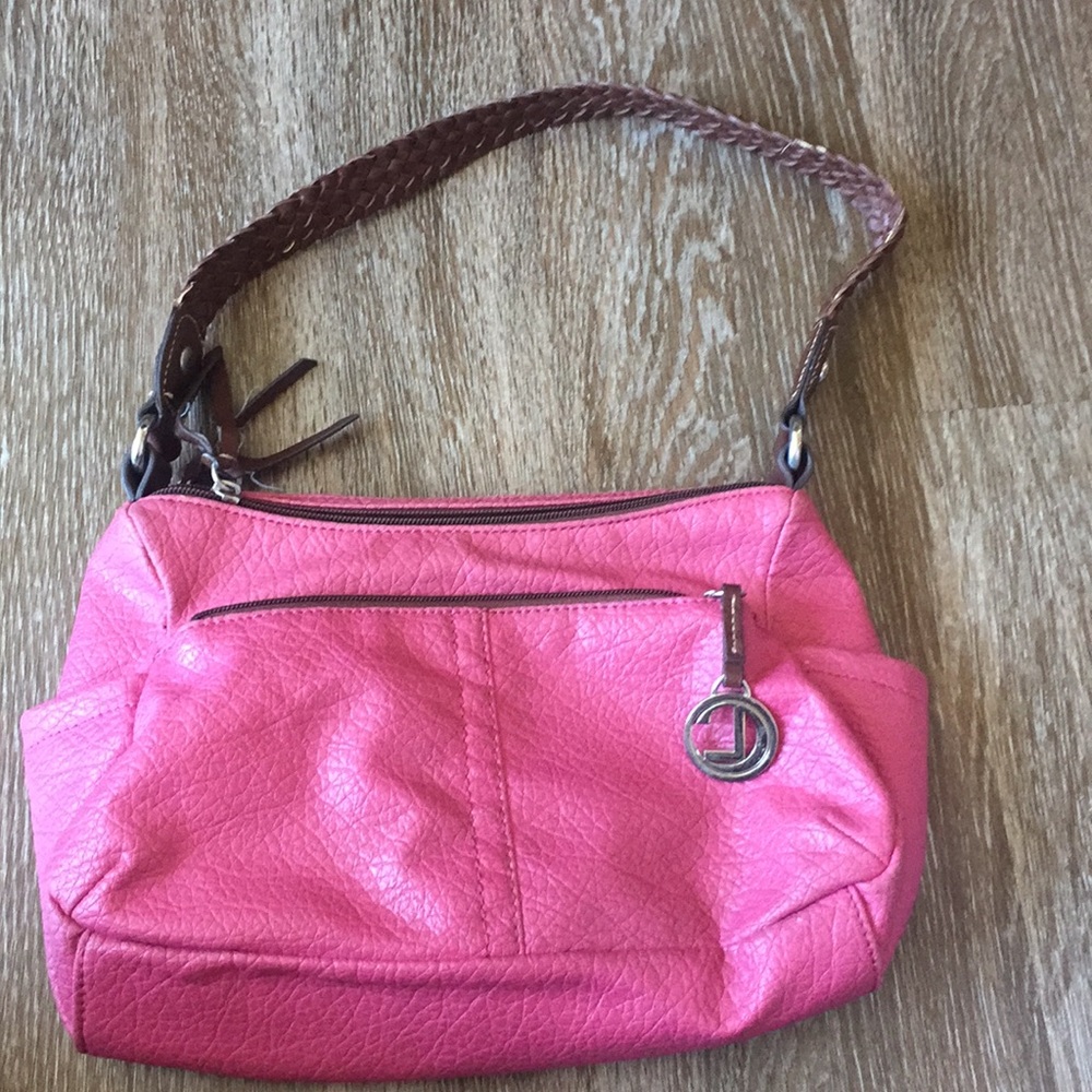 Fax leather pink bag